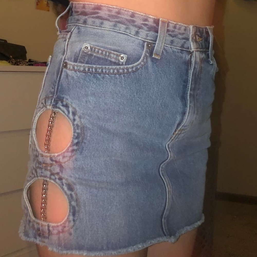 Carmar Denim Chain Skirt
